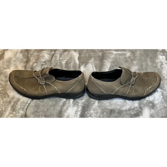 Clarks Womens Size 7M Wave Walk Brown Leather Slip On Loafers Comfort Shoes - Picture 10 of 12